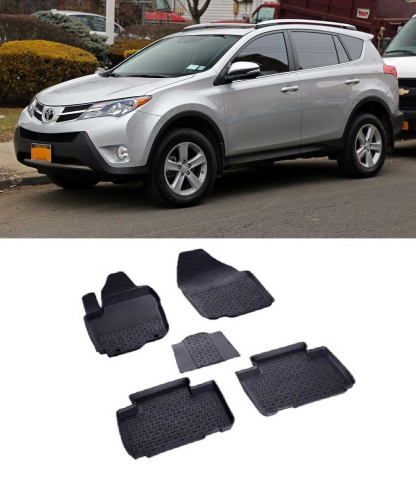 Covorase tip tavita bordura 3 cm - Covorase cauciuc tip tavita TOYOTA Rav 4 (XA40) 2012-2018 (5 bucati) (84781) - SEINTEX 100910
