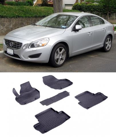 Covorase Auto - Covorase cauciuc tip tavita VOLVO S60 II 2010-2018 (5 bucati) (85086) - SEINTEX 100910