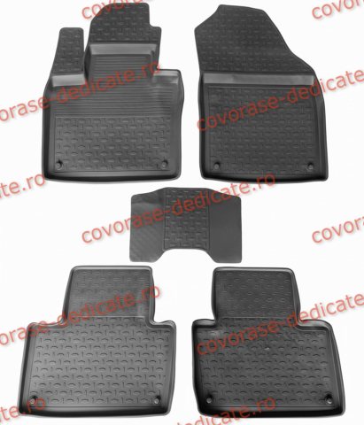 Covorase tip tavita bordura 3 cm - Covorase VOLVO XC90 II 2015-prezent (5 bucati) - tip tavita - SEINTEX - 100% cauciuc