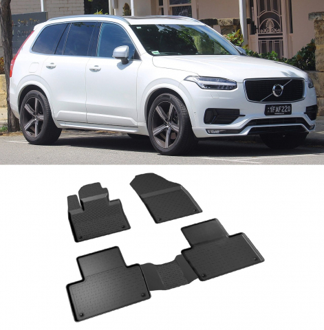 Covorase tip tavita bordura 3 cm - Covorase cauciuc tip tavita VOLVO XC90 II 2015-prezent (5 bucati) (88281) - SEINTEX 100910