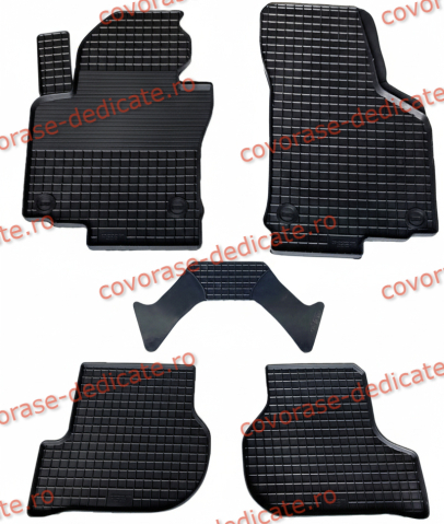 Covorase tip tavita bordura 3 cm - Covorase VW Golf VI 2008-2012 (5 bucati) - tip tavita - GRID SEINTEX - 100% cauciuc
