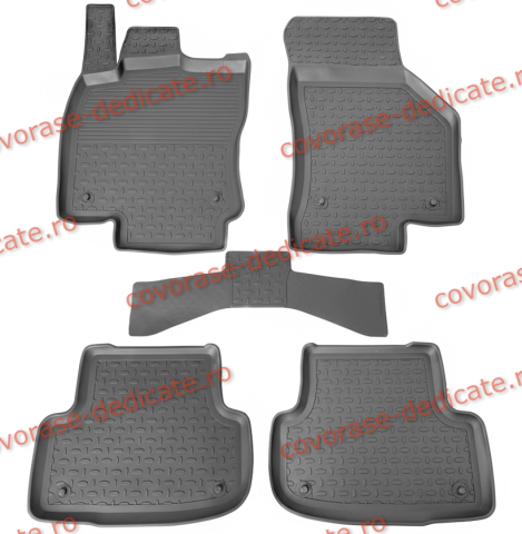 Covorase tip tavita bordura 3 cm - Covorase VW Golf VII 2012-2020 (5 bucati) - tip tavita - SEINTEX - 100% cauciuc
