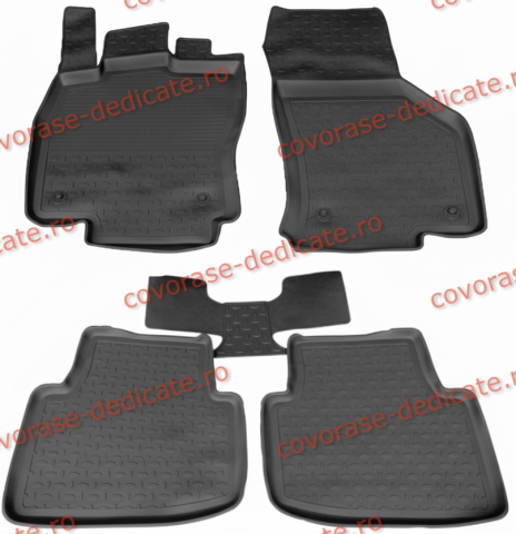 Covorase tip tavita bordura 3 cm - Covorase VW Passat B8 2015-2023 (5 bucati) - tip tavita - SEINTEX - 100% cauciuc