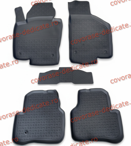 Covorase tip tavita bordura 3 cm - Covorase VW Passat CC 2008-2017 (5 bucati) - tip tavita - SEINTEX - 100% cauciuc
