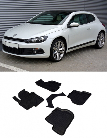 Covorase cauciuc tip tavita VW Scirocco 2008-2017 (5 bucati) (82293) - SEINTEX 100910