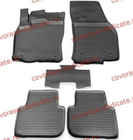 Covorase tip tavita bordura 3 cm - Covorase VW Tiguan II 2016-2024 (5 bucati) - tip tavita - SEINTEX - 100% cauciuc