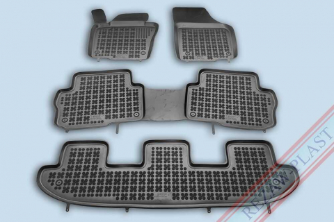 Covorase tip tavita bordura 3 cm - Covorase cauciuc tip tavita SEAT Alhambra II 2010-2020 (7 locuri) (200112) - REZAW PLAST 100514