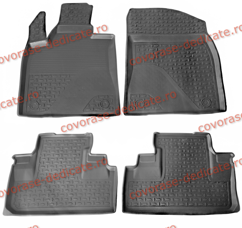 Covorase tip tavita bordura 3 cm - Covorase LEXUS RX (AL20) 2016-2022 (5 bucati) - tip tavita - SEINTEX - 100% cauciuc