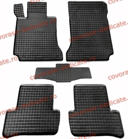 Covorase tip tavita bordura 3 cm - Covorase MERCEDES Clasa C W204 2008-2015 (5 bucati) - tip tavita - GRID SEINTEX - 100% cauciuc