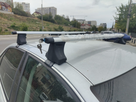 Set bare portbagaj cu cheie AUDI A4 B6 2000-2006 Sedan (prindere la usa) - ALUMINIU - ALA4 - KVO 100498 [2]