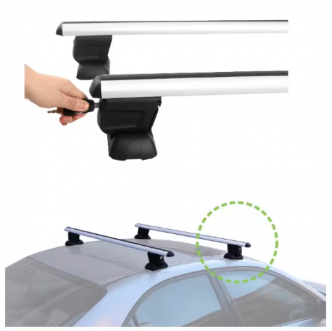 Bare Portbagaj - Set bare portbagaj cu cheie VW Caddy IV 2020-prezent - ALUMINIU - K90 - KVO 100988