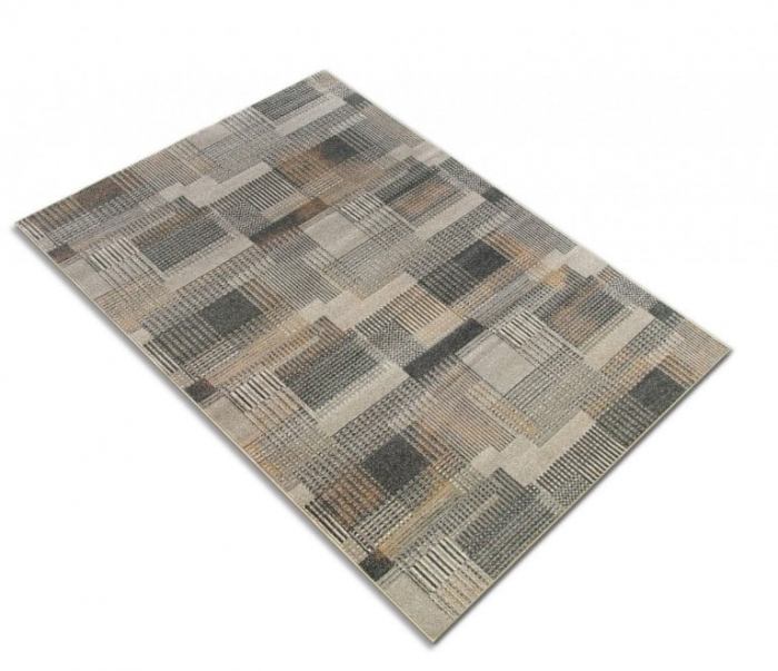 Covor Model Anny 33038-165, Bej, Gri, Inaltime Fir 7 mm, Antialergic, Polipropilena, Living, Dormitor, Sufragerie, Birou [3]