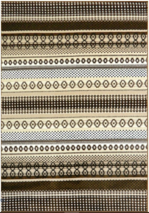 Covor Model Cappuccino 16035-12, Crem, Bej, Maro, Inaltime Fir 8 mm, Antialergic, Polipropilena, Living, Dormitor, Sufragerie, Birou [1]