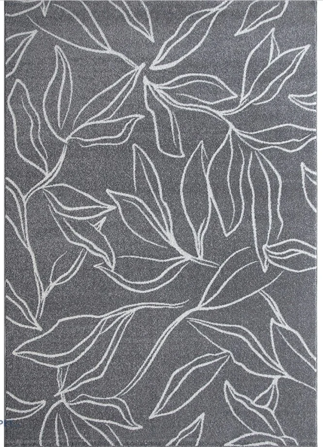 Covor Model Fayno 7102-610,Gri Înălțime Fir 8 mm,Antiderapant, Antialergic, Polipropilenă, Living, Dormitor, Sufragerie, Hol, [4]