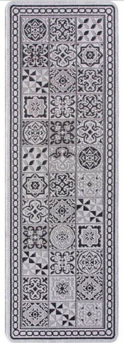 Covor Model Flex 19632‑08, Marime 75 x 200 cm, Gri/Bej, Inaltime Fir Tesatură plată, Antialergic, Polipropilena, Bucatarie [1]