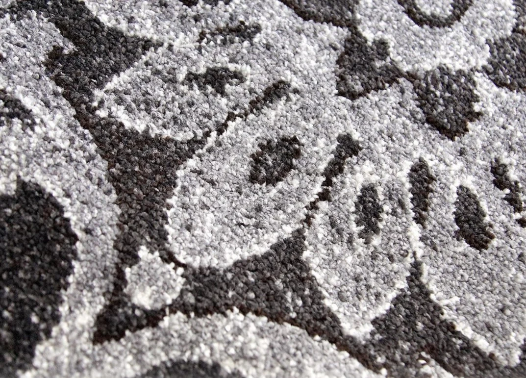 Covor oval Model Mira 24016-196, Gri, Inaltime Fir 6 mm, Antialergic, Polipropilena, Living, Dormitor, Sufragerie, Birou [8]