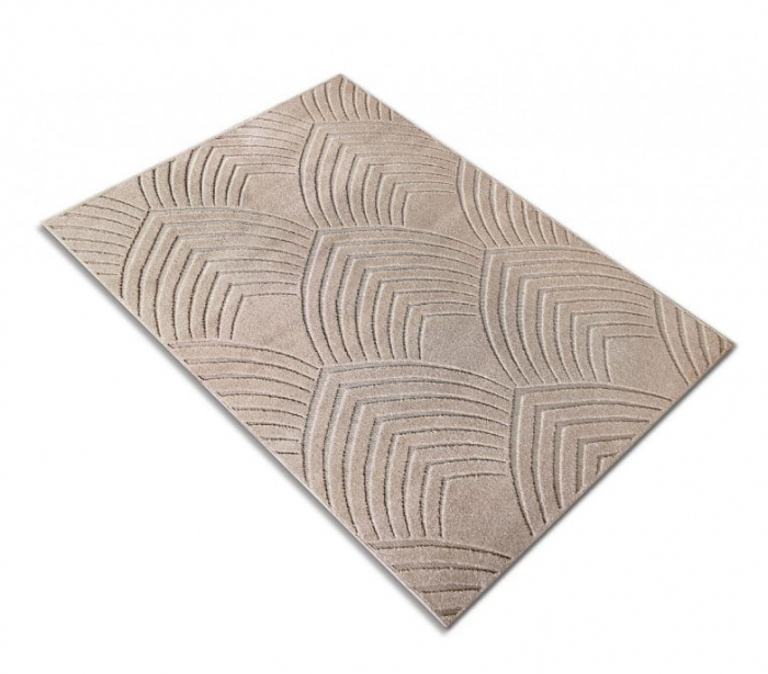Covor Model Oksi 38009‑202, Bej, Inaltime Fir 6,5 mm, Antialergic, Polipropilena, Living, Dormitor, Hol [5]