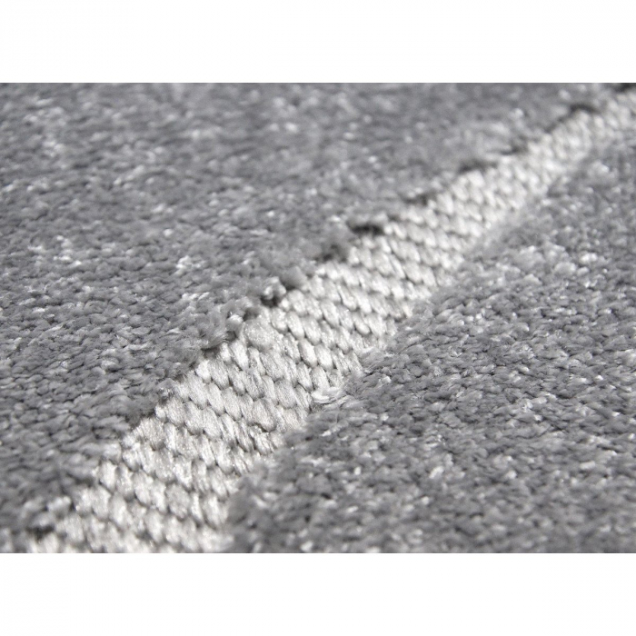 Covor Model Oksi 38012‑608, Gri, Inaltime Fir 6.5 mm, Antialergic, Polipropilena, Living, Dormitor, Sufragerie, Birou [2]