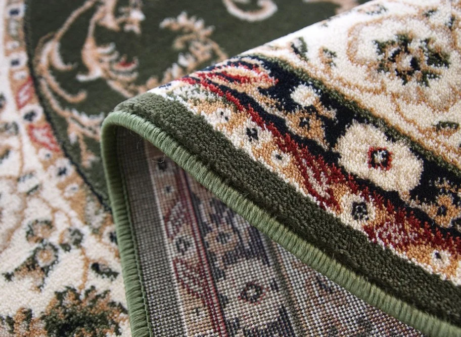 Covor Oval Model Lotos 523-310, Verde, Inaltime Fir 9 mm, Antialergic, Polipropilena, Living, Dormitor, Sufragerie, Birou [6]