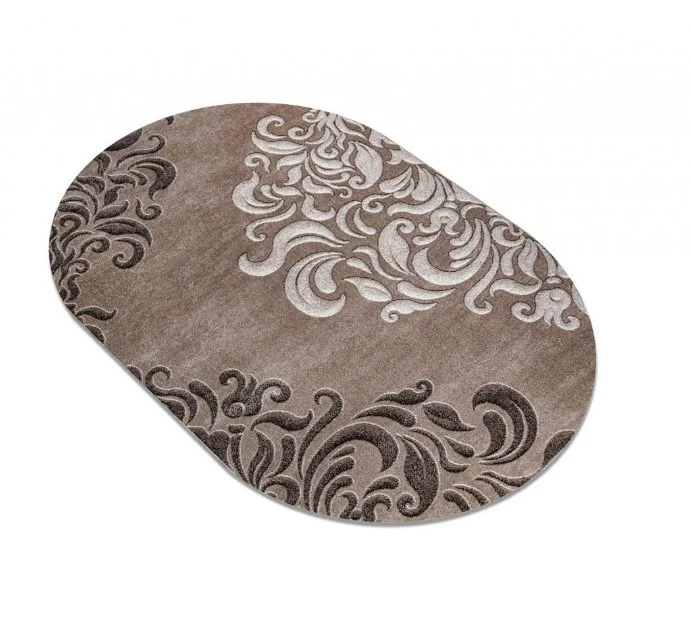Covor Oval Model Mira 24031-234, Maro, Inaltime Fir 6 mm, Antialergic, Polipropilena, Living, Dormitor, Sufragerie, Birou [3]