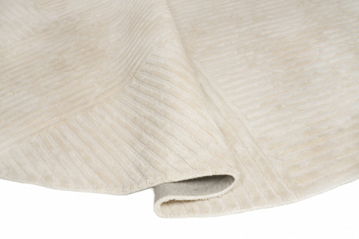 Covor Oval Premium, Handmade, India, Model DYWAN SIERRA IVORY, Crem, Bej, Viscoza, Lucrat Manual, Living, Dormitor, Sufragerie, Birou [4]