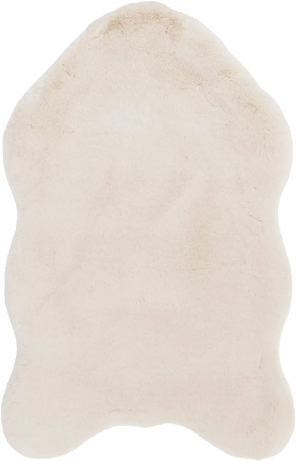 Covor Premium Belgian Model LOP 050 Shapes, Imitatie Blana Iepure, Crem, Marime 50 x 80 cm, Lungime Fir 23 mm, Poliester, Antialergic, Living, Dormitor, Sufragerie, Birou [6]