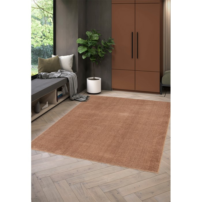 Covor Premium Belgian Model Soft Rimini 71481-088, Maro, Bej, Lungime Fir 22 mm, Poliester Reciclat, Antialergic, Living, Dormitor, Sufragerie, Birou [2]