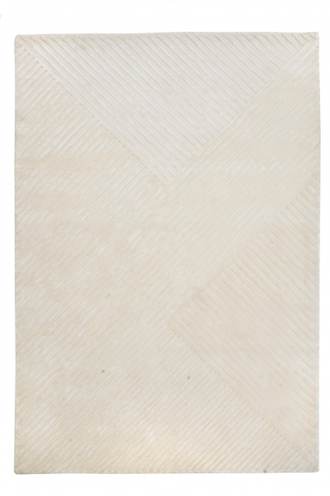 Covor Premium Handmade, India, Model DYWAN SIERRA IVORY, Crem, Bej, Viscoza, Lucrat Manual, Living, Dormitor, Sufragerie, Birou [1]