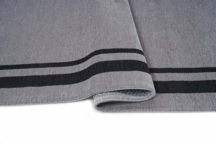 Covor Premium Model DYWAN ALTO GRAY, Gri, Negru, Tesatura Plata, Poliester, Bumbac, Antiderapant, Antialergic, Living, Dormitor, Sufragerie, Birou [6]