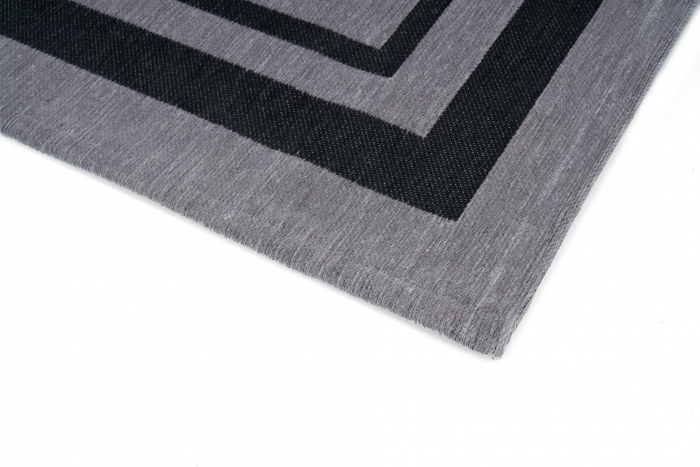 Covor Premium Model DYWAN ALTO GRAY, Gri, Negru, Tesatura Plata, Poliester, Bumbac, Antiderapant, Antialergic, Living, Dormitor, Sufragerie, Birou [5]