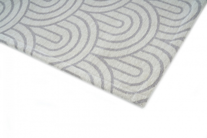 Covor Premium Model DYWAN ARCO GRAY, Gri, Tesatura Plata, Poliester, Bumbac, Antiderapant, Antialergic, Living, Dormitor, Sufragerie, Birou [4]