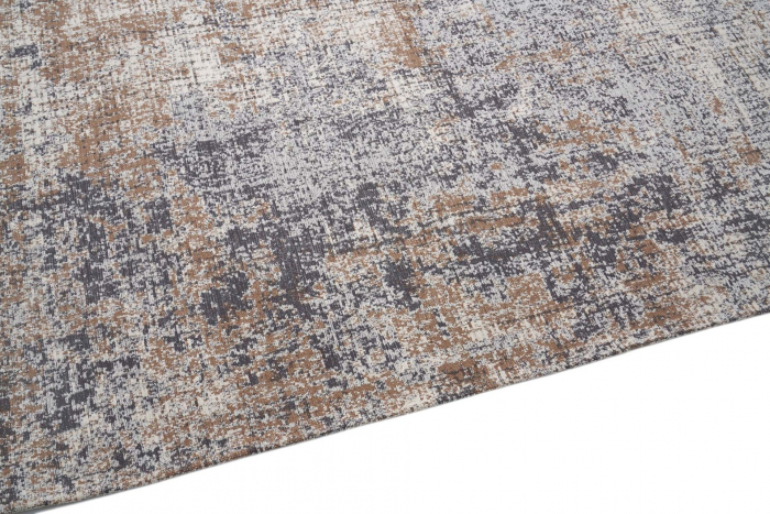 Covor Premium Model DYWAN RUSTIC BEIGE, Gri, Bej, Maro, Tesatura Plata, Poliester, Bumbac, Antiderapant, Antialergic, Living, Dormitor, Sufragerie, Birou [6]