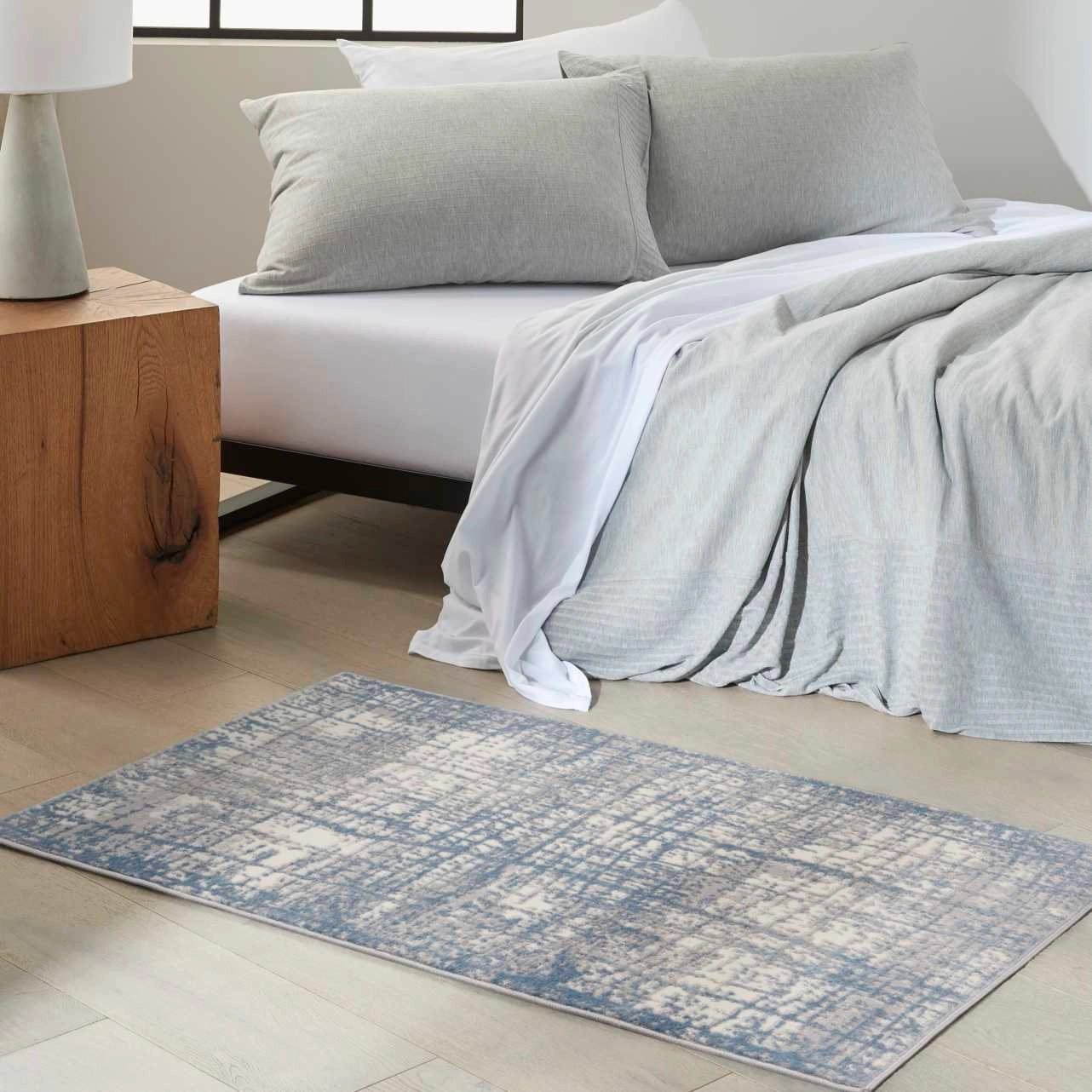 Covor Model Calvin Klein CK950, Crem, Albastru, Modern, Ideal pentru Living, Dormitor, Birou, Sufragerie [7]