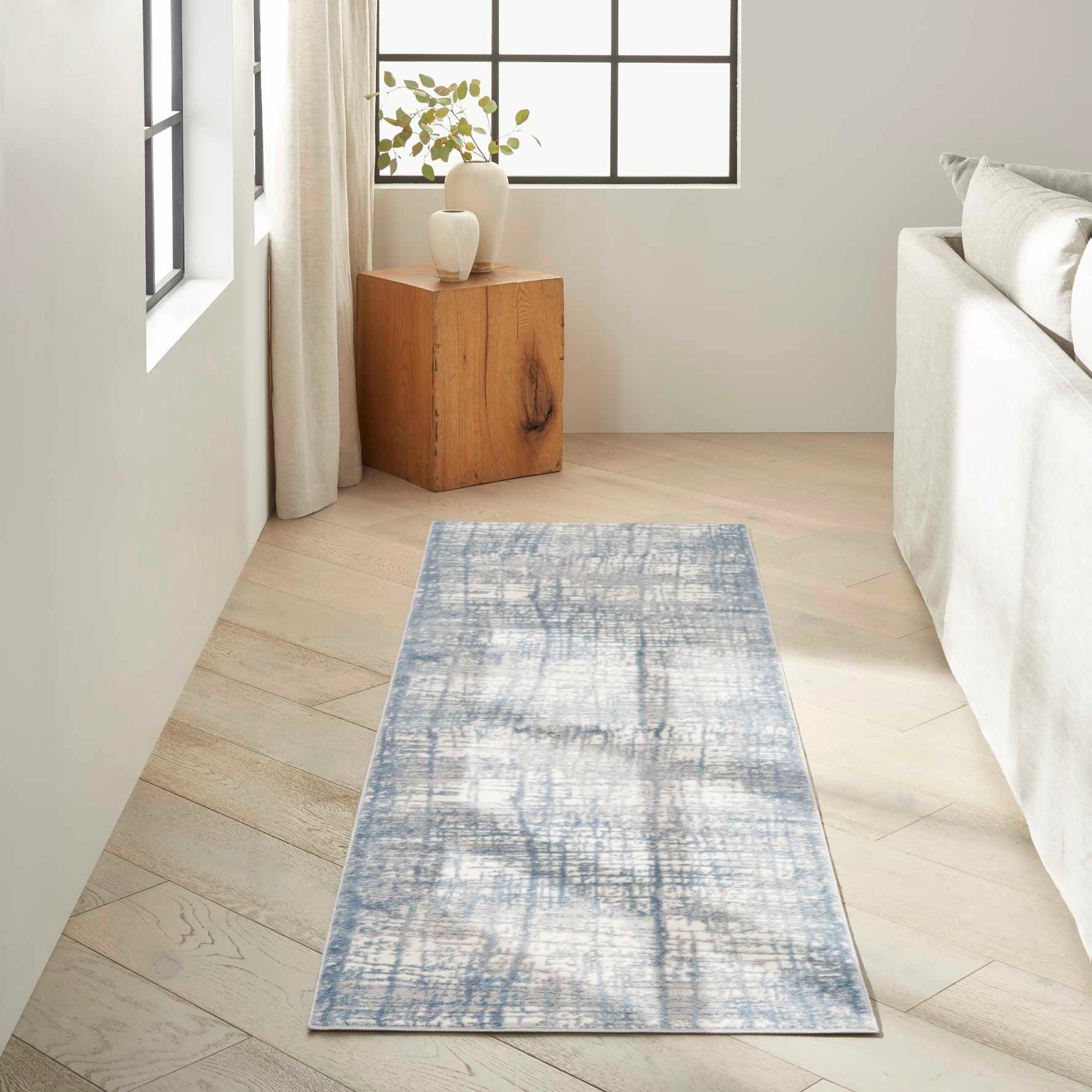 Covor Model Calvin Klein CK950, Crem, Albastru, Modern, Ideal pentru Living, Dormitor, Birou, Sufragerie [8]
