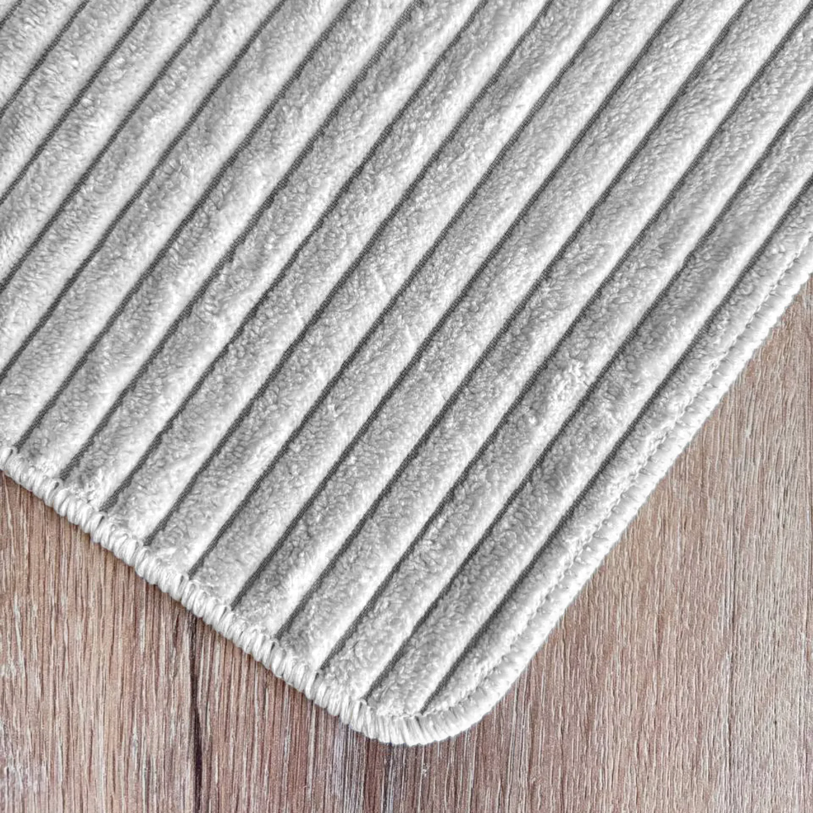 Covoraș Universal Antiderapant Fibra, 60 × 90 cm, Poliester, Bază din Cauciuc, Gri [3]