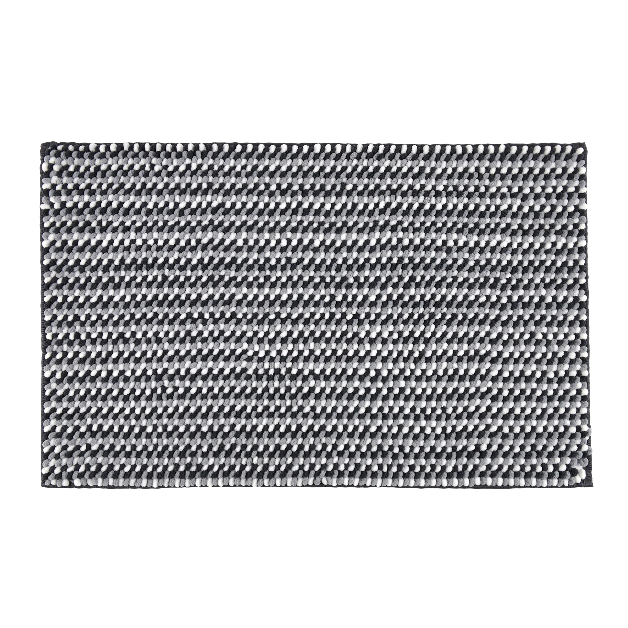 Covoraș de Baie Antiderapant Melody, Gri, Negru și Alb, Microfibră de Poliester, Grosime Totală 10 mm [2]