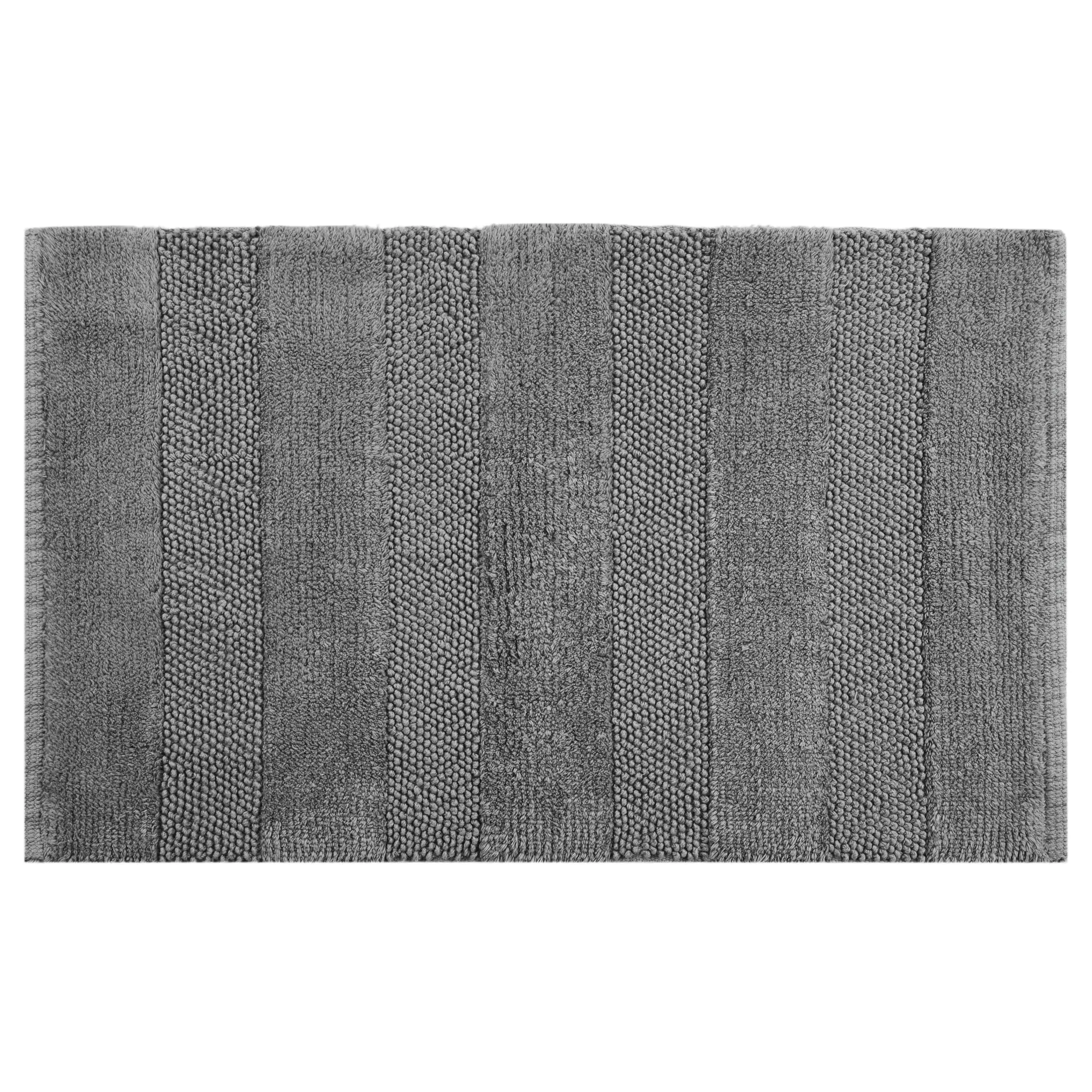 Covoraș de Baie Antiderapant Touch, Gri Cald, Bumbac, Lungime Fir 10 mm, Grosime Totală 13 mm [2]