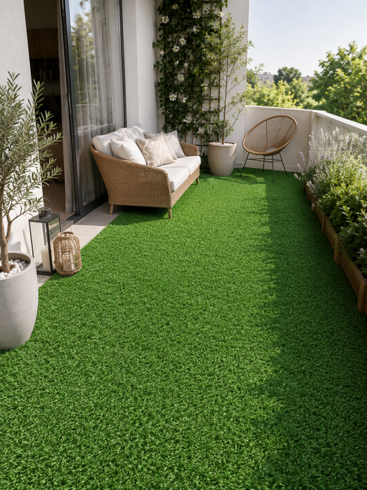 Gazon Artificial, Lungime Fir 10 mm, Verde, Imitatie Gazon Natural, Antialergic, Polipropilena, Curte, Terasa, Balcon, Piscina, Loc de Joaca, Gradinita [15]