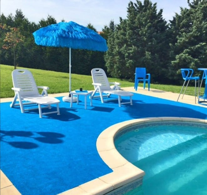 Gazon Artificial Premium Albastru, Inaltime Fir Iarba 7mm, Amenajări Exterioare, Evenimente, Terase, Piscine [2]