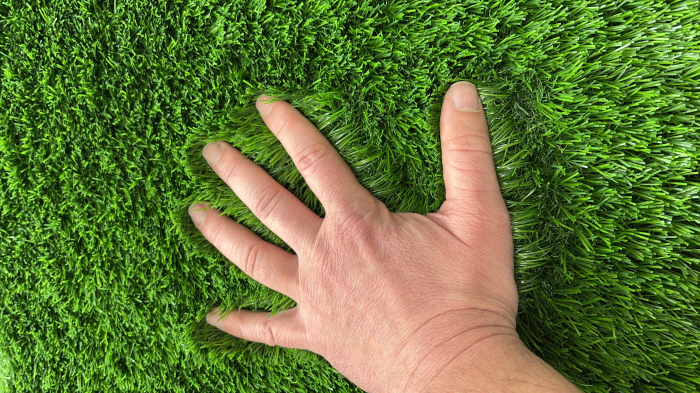 Gazon artificial Harper 4020 40mm fir dublu 3 nuante verde fire carliontate rezistent UV [3]