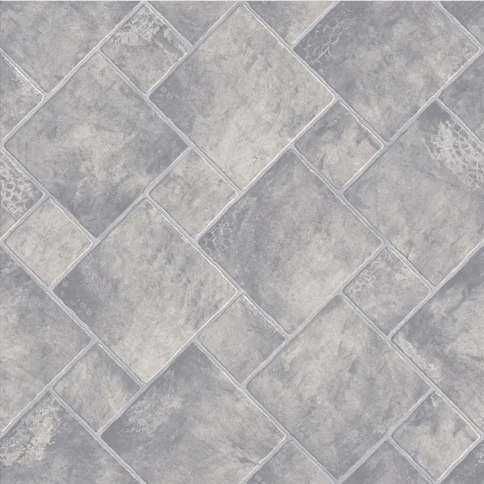 Linoleum Rezidential Antiderapant Clasa 21, Belgia, Model Sand Stone 911M, Suport Spuma, Grosime 2.3 mm, Imitatie Piatra, Gri, PVC [1]