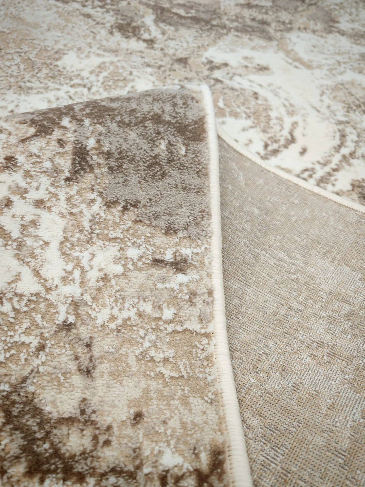 Traversa Model ITEA 42006-102, Crem Bej, Inaltime Fir 10 mm, Abstract Modern, Polipropilena Frieze [6]