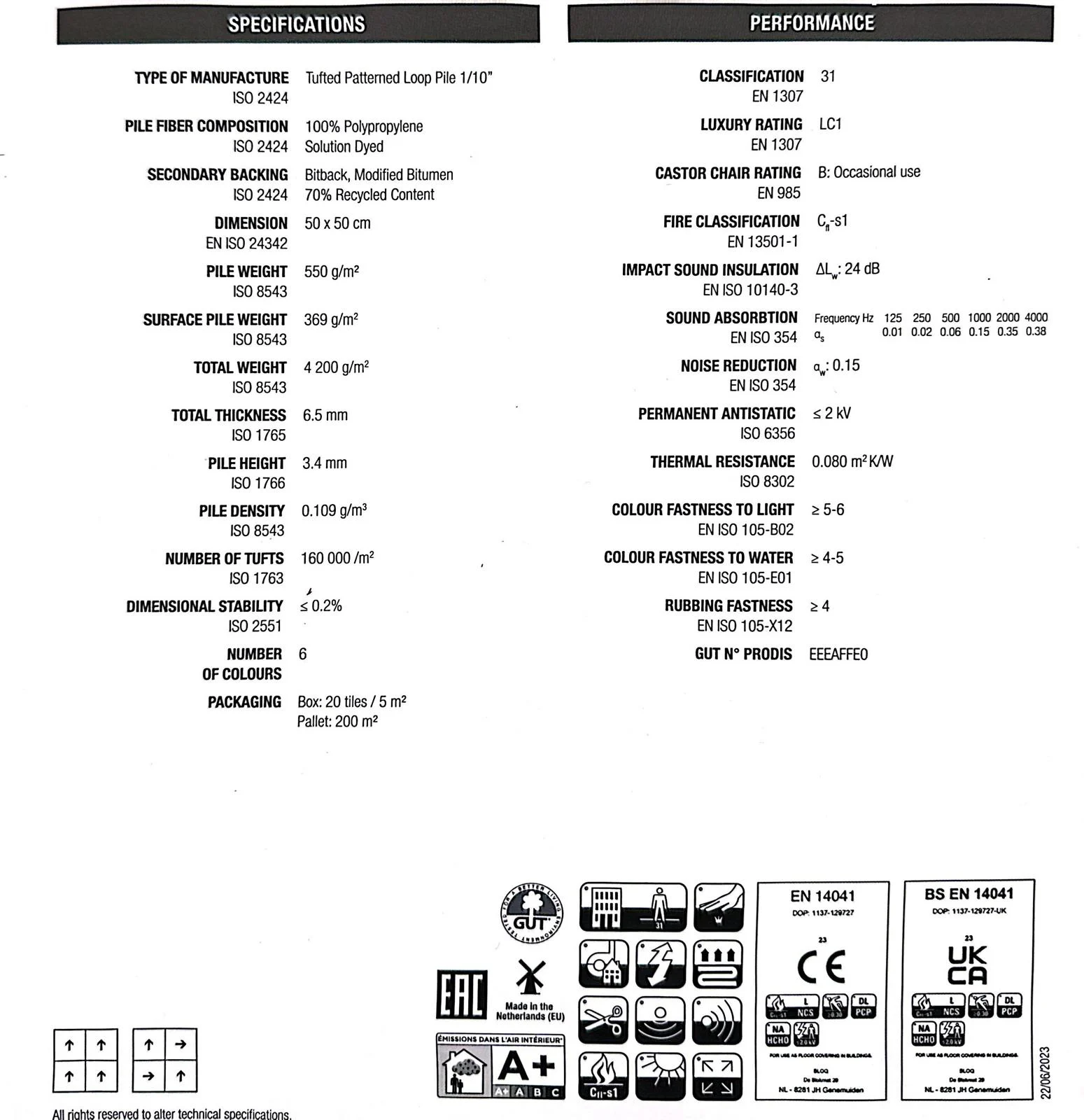 Mocheta Modulara Dale, Olanda, Clasa 31, Trafic Comercial, Model Realise 923 Basalt, Negru, 5 mp / cutie (20 dale, 50 x 50 cm), Grosime 6.5 mm, Inaltime Fir 3.4 mm, Polipropilena [2]