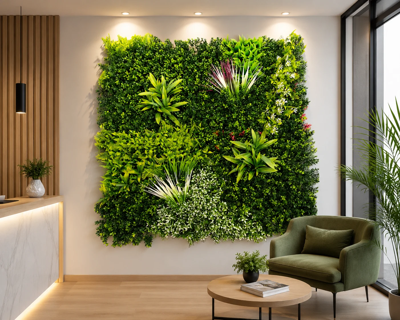 PANOU DECORATIV PLANTE ARTIFICIALE 100 X 100 cm Model BELLIN B017 [4]