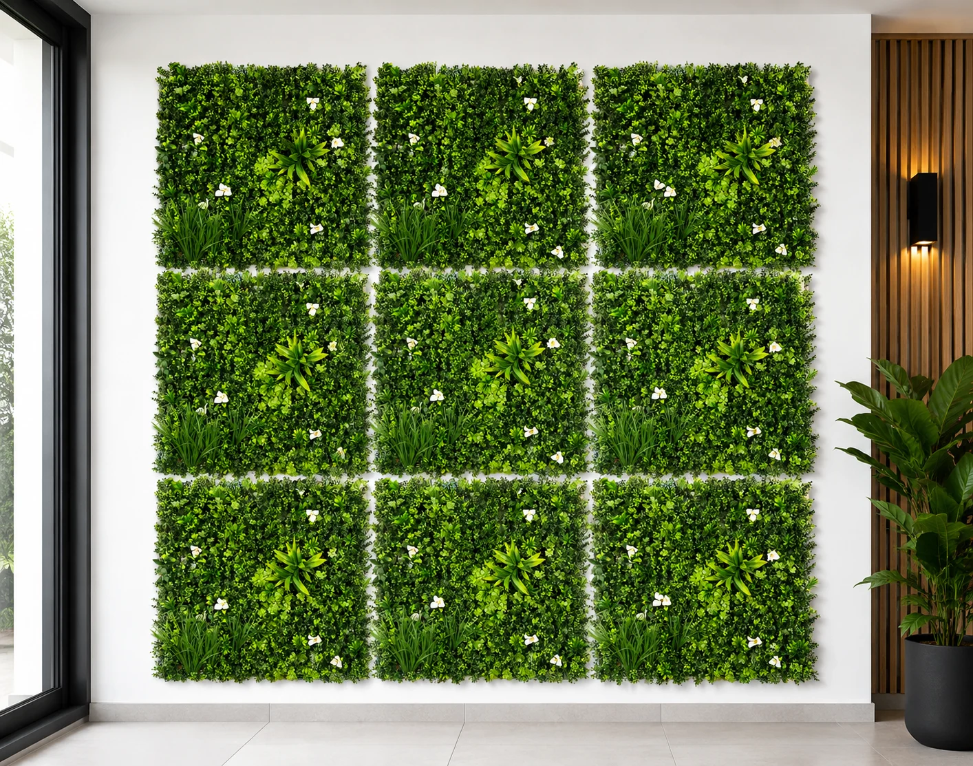 PANOU DECORATIV PLANTE ARTIFICIALE 100 X 100 cm Model BELLIN B018 [4]