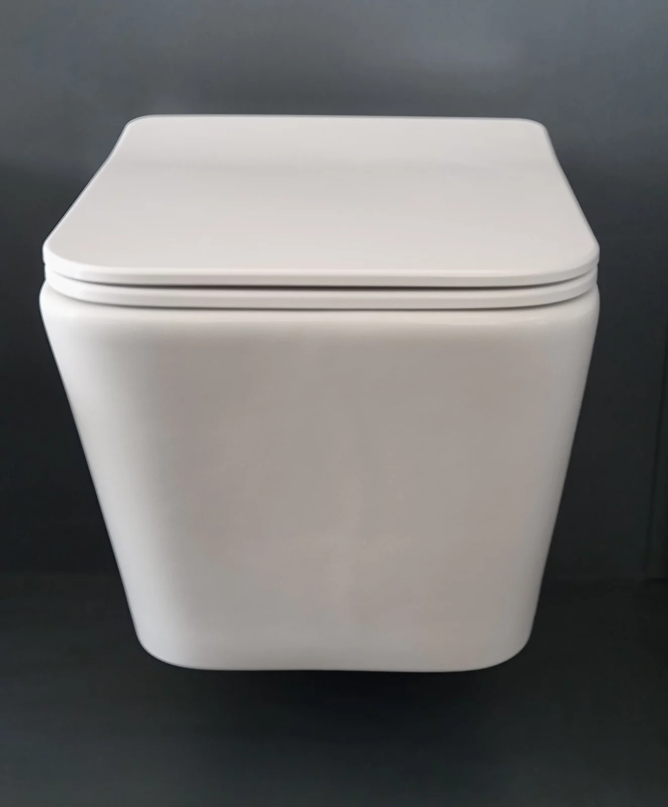 Set Vas WC Suspendat, Model LX-1907, Fara Rama, Rimless, Iesire Orizontala P-Trap, Dimensiuni 525 x 360 x 320 mm, Alb, Ceramica, Capac cu Inchidere Lenta si Suprafata Antibacteriana [9]