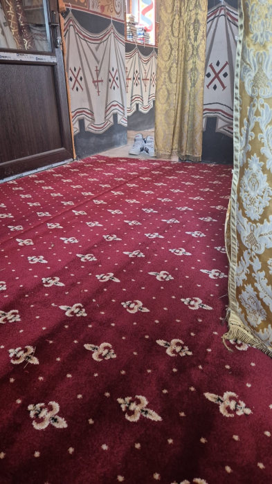 Mochetă Bisericească Lotos 15033-210 Grena Cruci Motive Religioase Fără Bordură [5]