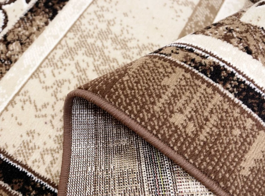 Traversa Model Luna 1835-12, Crem Maro, Inaltime Fir 6 mm, Antialergic, Polipropilena, Living, Dormitor, Sufragerie, Birou [3]