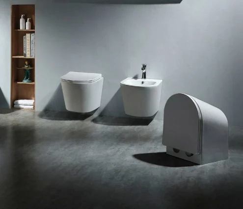 Vas Bideu Suspendat din Ceramica, Alb, Model LX-1057, Dimensiuni 530 x 365 x 330 mm [2]
