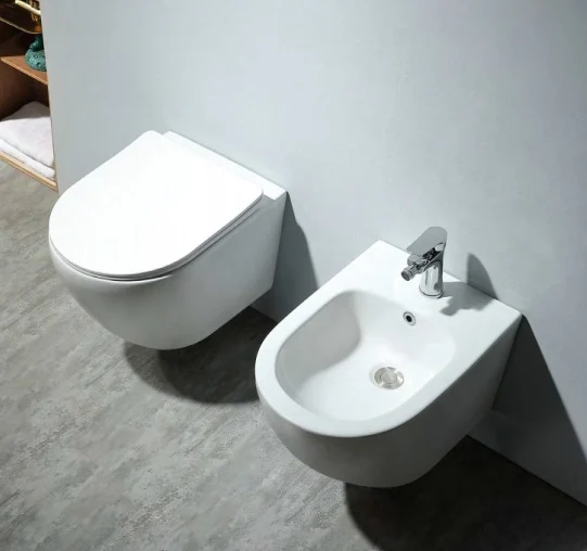 Vas Bideu Suspendat din Ceramica, Alb, Model LX-1016, Dimensiuni 525 x 365 x 320 mm [2]